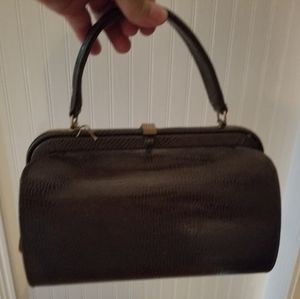 Vintage lizard skin handbag